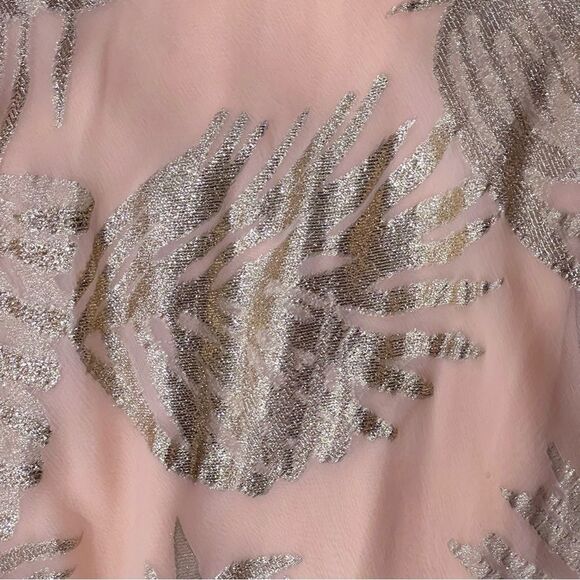 Judy Hornby Couture 1980s Ruffled 100% Silk Peach Dress Bias Cut Vintage Sz 14 - Picture 12 of 14